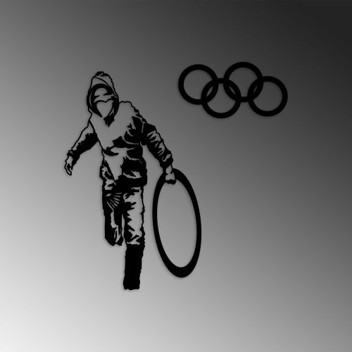 Wallity Metalna zidna dekoracija, Banksy - 8 slika 5