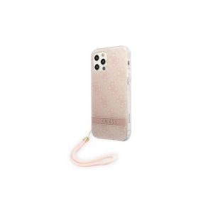 GUESS Futrola za iPhone 12/12 Pro Pink Print 4G Cord