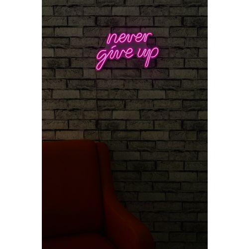 Wallity Ukrasna plastična LED rasvjeta, Never Give Up - Pink slika 12