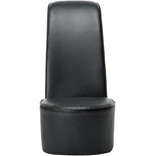 Stolica u obliku visoke pete od umjetne kože crna slika 36