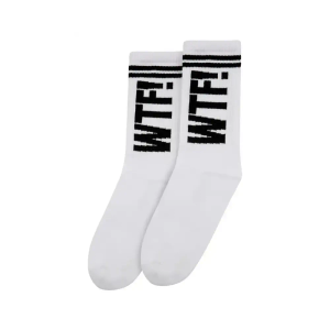 DOGO Čarape WTF - Unisex Bijele Čarape s Ekološkim Dizajnom