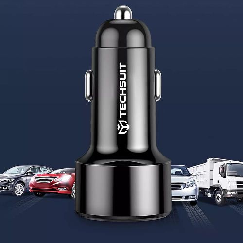 Techsuit - vrhunski auto punjač (CAPD028) - USB-A QC 3.0 i USB-C 38 W - crni slika 3