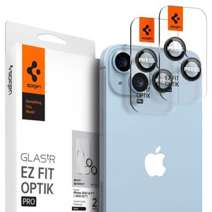 SPIGEN OPTIK.TR ”EZ FIT” ZAŠTITNO KALJENO STAKLO ZA KAMERU 2-KOM ZA IPHONE 14 / 14 PLUS CRNO