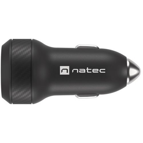 Natec NUC-1980 CONEY 30W, Dual-port Car Charger (Quick Charge 3.0 and Power Delivery 3.0), Max. 48W/3A Output, Overheat Protection, Black slika 2