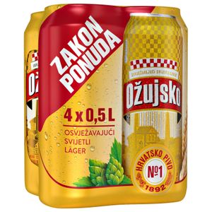 Ožujsko  svijetlo lager pivo 0,5 l  4 pack limenke