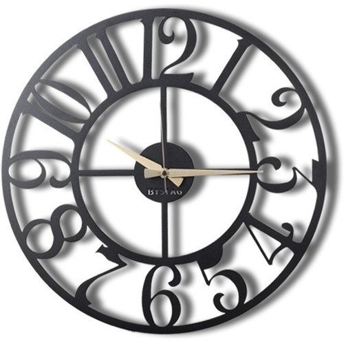 Wallity Circle XL Black Decorative Metal Wall Clock slika 5