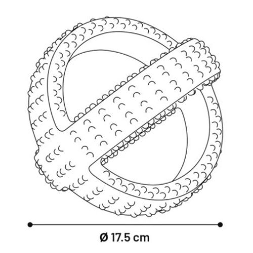 GUMENA IGRAČA ZA PSA - LOPTA CRNA fi17,5cm slika 2