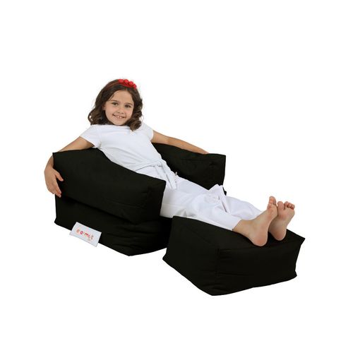 Atelier Del Sofa Vreća za sjedenje, Kids Single Seat Pouffe - Black slika 3