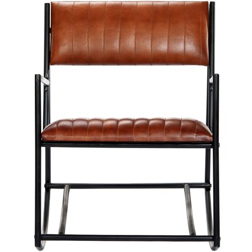 282903 Rocking Chair Brown Real Leather slika 11