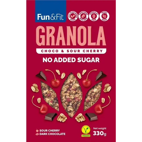 Fun&Fit granola čoko višnja 330g slika 1