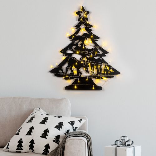 Wallity Metalna zidna dekoracija, XMASBLACK - 024 slika 2