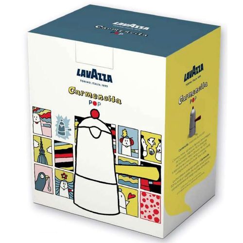 Lavazza moka kafetijera  Carmencita Pop + Lavazza Qualita Rossa mljevena  kava 2 x 250 g slika 2