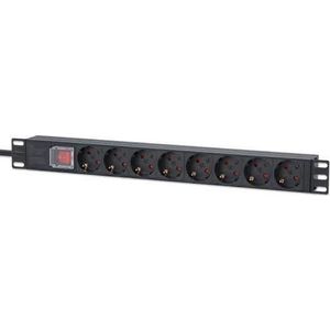 Intellinet PDU letva 19" 1U Rackmount 8-Output, 2m, Black