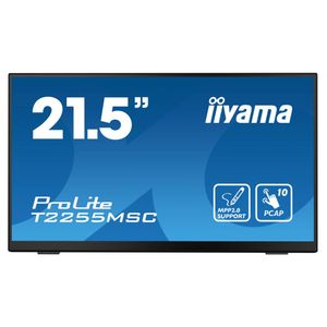 IIYAMA 21,5" Bonded PCAP 10P Touch, MPP2.0 (active stylus) supported, 1920x1080, IPS-panel, Flat Bezel Free Glass Front, HDMI, Displayport, 400cd/m², USB Hub 2x 3.0, Speakers, Bookstand