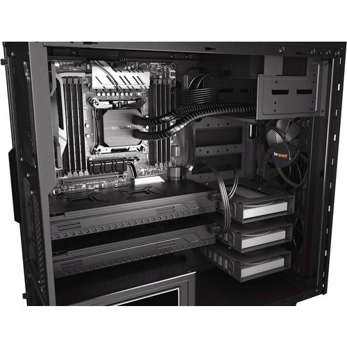 be quiet! BG021 PURE BASE 600 Black, MB compatibility: ATX, M-ATX, Mini-ITX, Two pre-installed Pure Wings 2 fans, Water cooling optimized with adjustable top cover vent (up to 360mm) slika 2