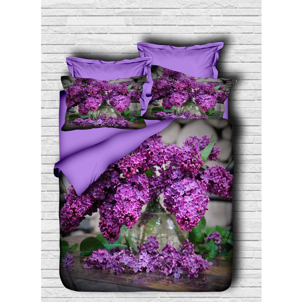 Set Posteljine 135 Purple Green Double slika 1