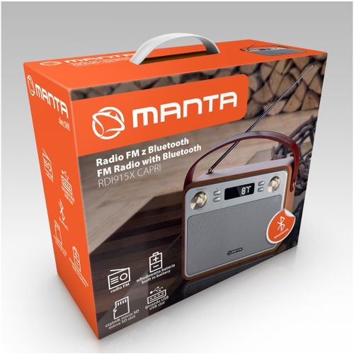 MANTA radio FM, USB, microSD, DC, baterija, LCD zaslon RDI915X slika 2