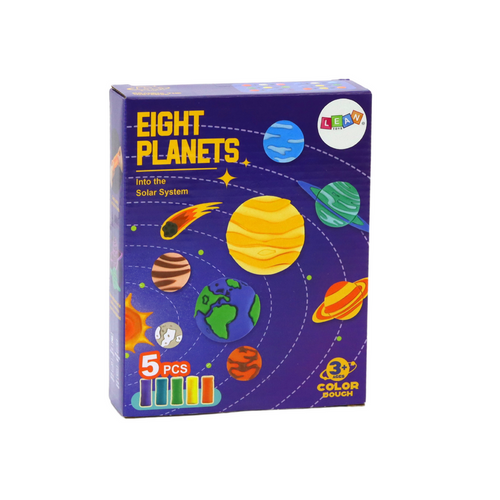 Plastični set - 8 kalupa za planete - 5 boja slika 3