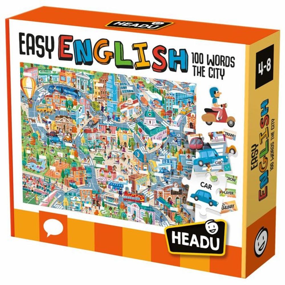 HEADU Edukativne puzzle Easy English - The City slika 1