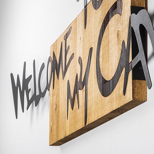 Wallity Welcome To My Cave Walnut
Black Decorative Wooden Wall Accessory slika 3