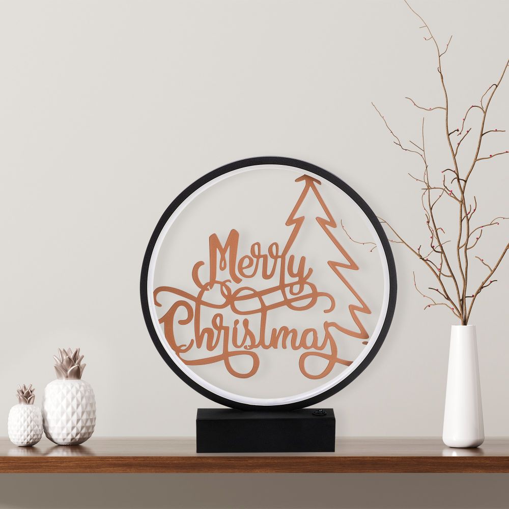 XMAS2 Crna i Bakrena Stočna Lampa slika 3