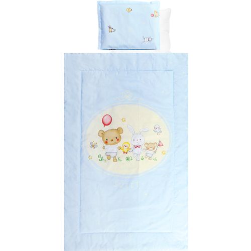 LORELLI RANFORCE 4-dijelni Set Posteljine Bear Party Blue (za krevetić min. 120 x 60 cm) slika 1