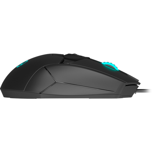 LORGAR Stricter 579, gaming mouse, 9 programmable buttons, Pixart PMW3336 sensor, DPI up to 12 000, 50 million clicks buttons lifespan, 2 switches, built-in display, 1.8m USB soft silicone cable, Matt UV coating with glossy parts and RGB lights with 4 LED flowing modes, size: 131*72*41mm, 0.127kg, black slika 6