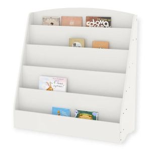Kinder Home Drvena dječija polica za knjige, Bijela