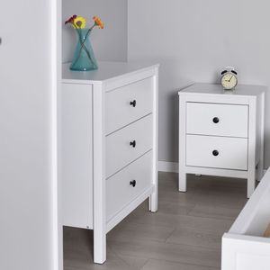 KMD-992-BB-1 White Nightstand