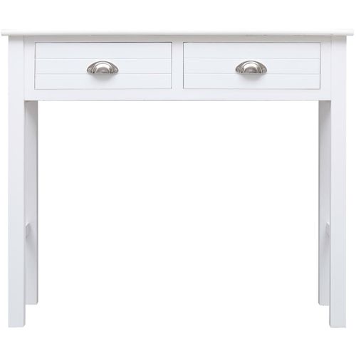 Konzolni stol bijeli 90 x 30 x 77 cm drveni slika 13