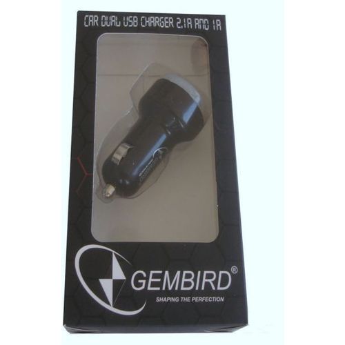 C04 * BLACK Gembird AUTO punjac za telefone i tablete 5v 2.1A+1A dual USB with light + Micro1M (149) slika 4