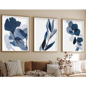 Huhu207 - Dekorativno Slikarstvo u Okviru od MDF-a 50 x 70 (Set od 3 Komada)