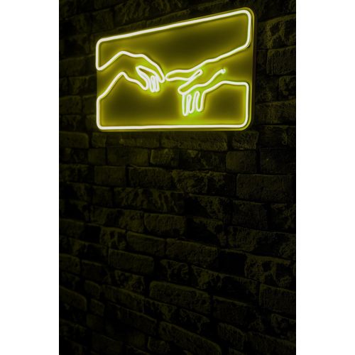 Wallity Ukrasna plastična LED rasvjeta, Creation of Adam - Yellow slika 11