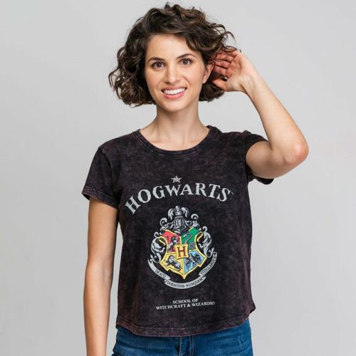 Ženska Majica Kratkih Rukava Harry Potter - Siva Tamno sivo XL slika 3