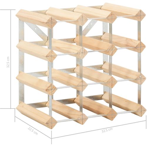 Stalak za vino za 12 boca od masivne borovine slika 22