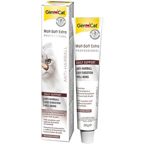 GimCat Malt Soft Extra Pasta, smanjuje nastanak kuglica dlake, 20 g slika 1