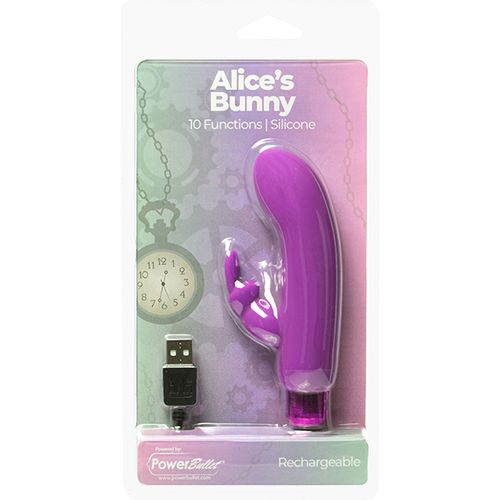 Rabbit vibrator PowerBullet - Alice's Bunny, ljubičasti slika 6