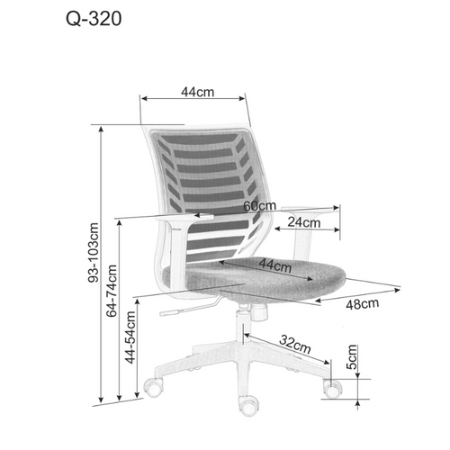 Uredska stolica Q-320 - Tkanina slika 16