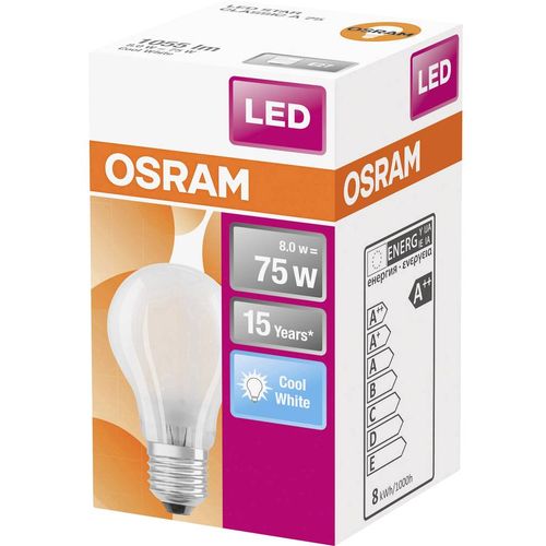 OSRAM 4058075115934 LED Energetska učinkovitost 2021 D (A - G) E27 oblik kruške 7.5 W = 75 W neutralna bijela (Ø x D) 60 mm x 105 mm  1 St. slika 3