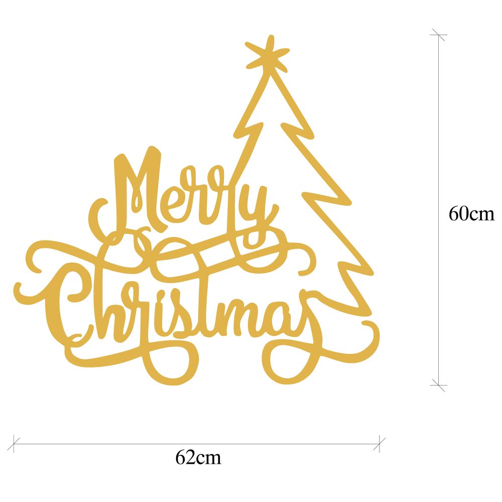 Zidni Ukras XMASGOLD - 008 u Zlatnoj Boji slika 6