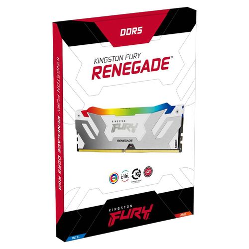 KINGSTON DIMM DDR5 32GB (2x16GB kit) 6800MT/s KF568C36RWAK2-32 FURY Renegade RGB White XMP slika 3