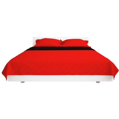 131553 Double-sided Quilted Bedspread Red and Black 220x240 cm slika 27