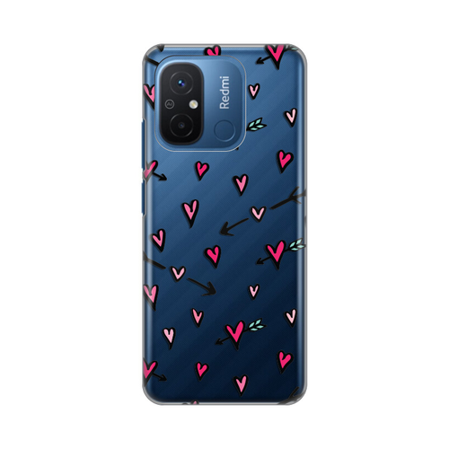 Torbica Silikonska Print Skin za Xiaomi Redmi 12C Heart Pattern slika 1