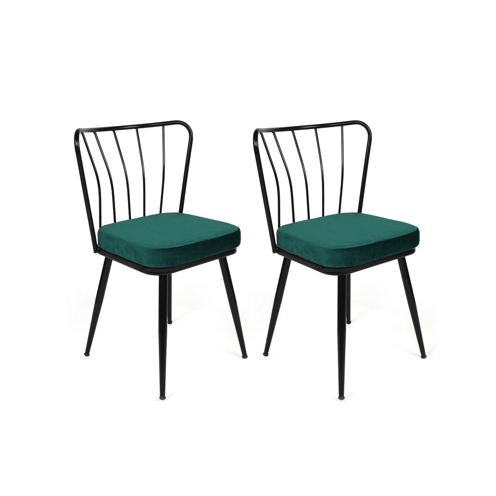 Yıldız-951 V4 Zeleni Crni Set Stolica (4 Komada) slika 5