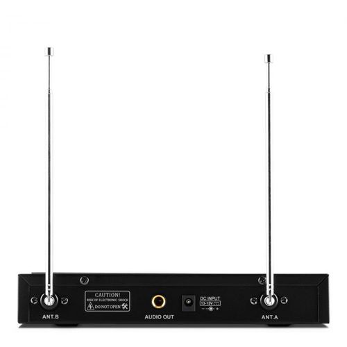 Auna Pro VHF-400 DUO 1, 2-kanalni VHF bežični mikrofonski set, 1 x prijemnik, 2 x ručni mikrofon slika 3