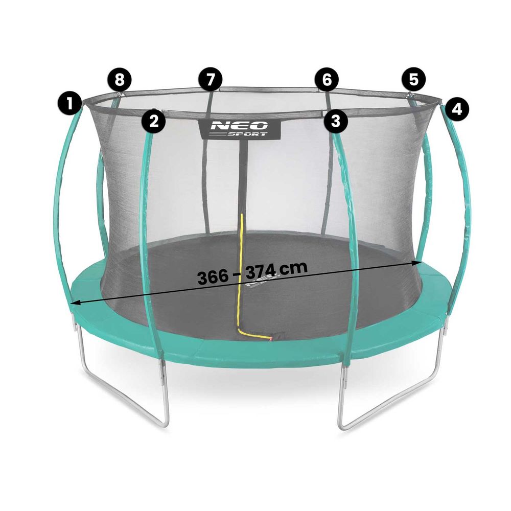 Unutarnja mreža za trampolin 435 cm 14ft neo-sport slika 2