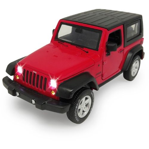 Jamara auto motor na povlačenje Jeep Wrangler, svjetla, zvuk, crveni 1:30 slika 1