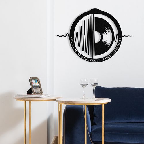 My Music v3 Black Decorative Metal Wall Accessory slika 4