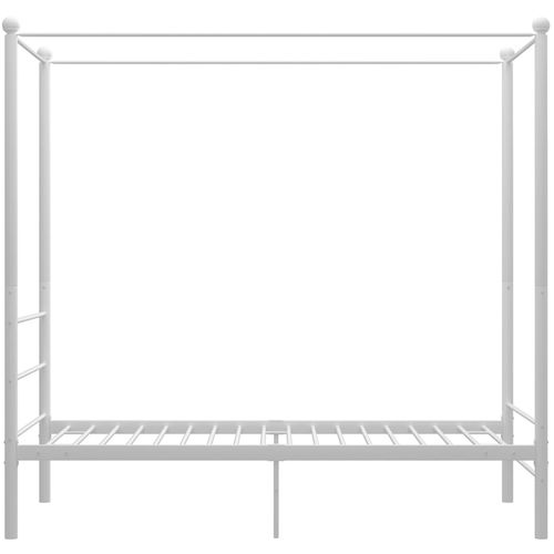 Okvir za krevet s nadstrešnicom bijeli metalni 90 x 200 cm slika 3