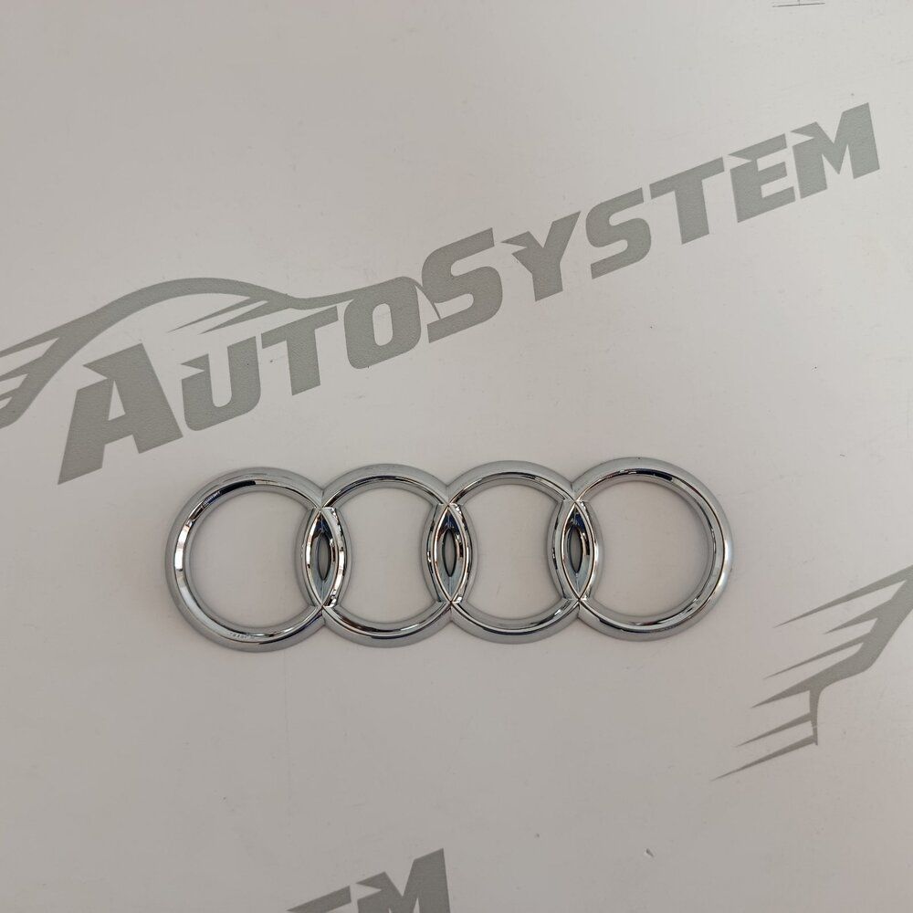 PLASTIČNA OZNAKA AUDI HROM 17,7x5,7cm (SAMOLJEPLJIVA) slika 1